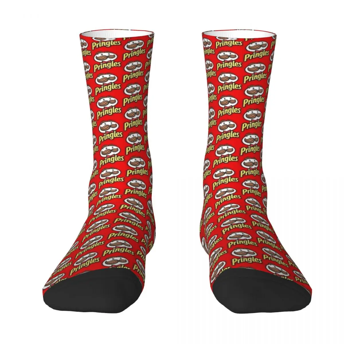 Unisex Men Socks Pringles Chip logo pattern Stockings Autumn Vintage Medium Soft Socks Graphic Running Sports Anti Skid Socks