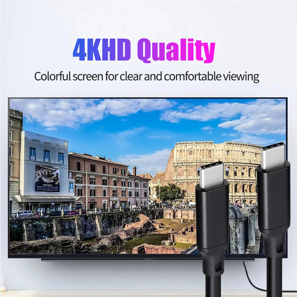 Typ C auf Typ C Kabel USB3.2 GEN2 20 Gbit/s 4K@60Hz HD Videokabel PD100W 5A QC3.0 Schnellladekabel für Huawei MacBook Pro iPad – Detail 4