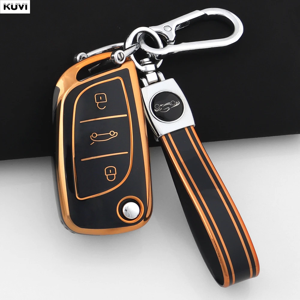 Funda de TPU para llave de coche, para Citroen C1 C2 C3 C4 C5 XSARA PICA Peugeot 306 407 807, para DS DS3 DS4 DS5 DS6