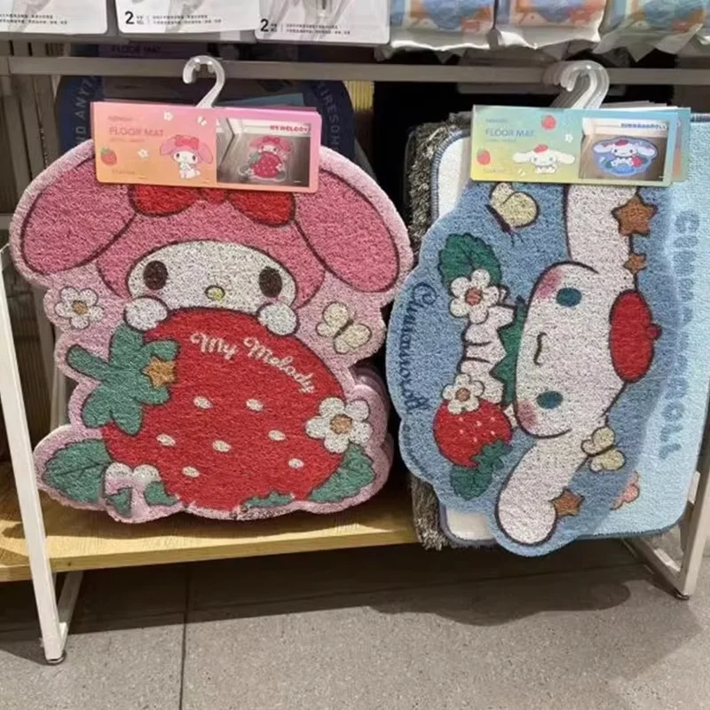 Sanrio Mat Non Slip Carpets My Melody Cinnamoroll Entrance Door Mat Toilet Bathroom Carpet Dirt Resistant Foot Mat Doormat