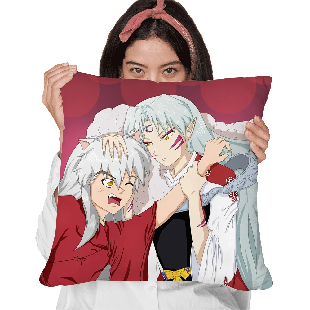 CLOOCL Anime Pillowcase Inuyasha Cartoon Funny Double Side Printed Cushion Cover for Sofa Car Home Decor Throw Pillowcase