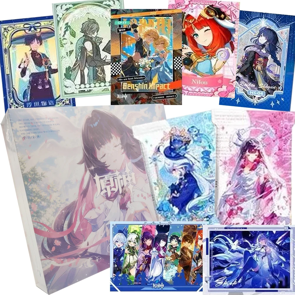 3D Role Playing Game IP Genshin Impact Collection Cards Exquisite Art Relief Oil Painting Character Portrait Cards Fun Toy Gifts