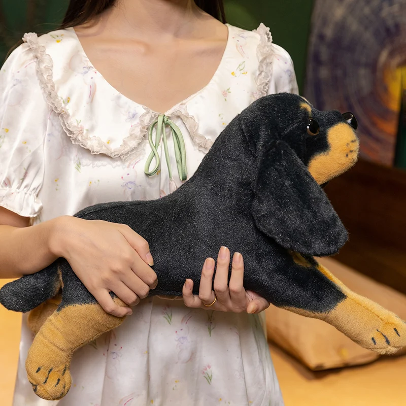 50cm Lifelike Dog Plush Toy Stuffed Animals Rottweiler Charlie Beagle Dalmatian Soft Doll Real-life Dog Gift for Dog Pet lover