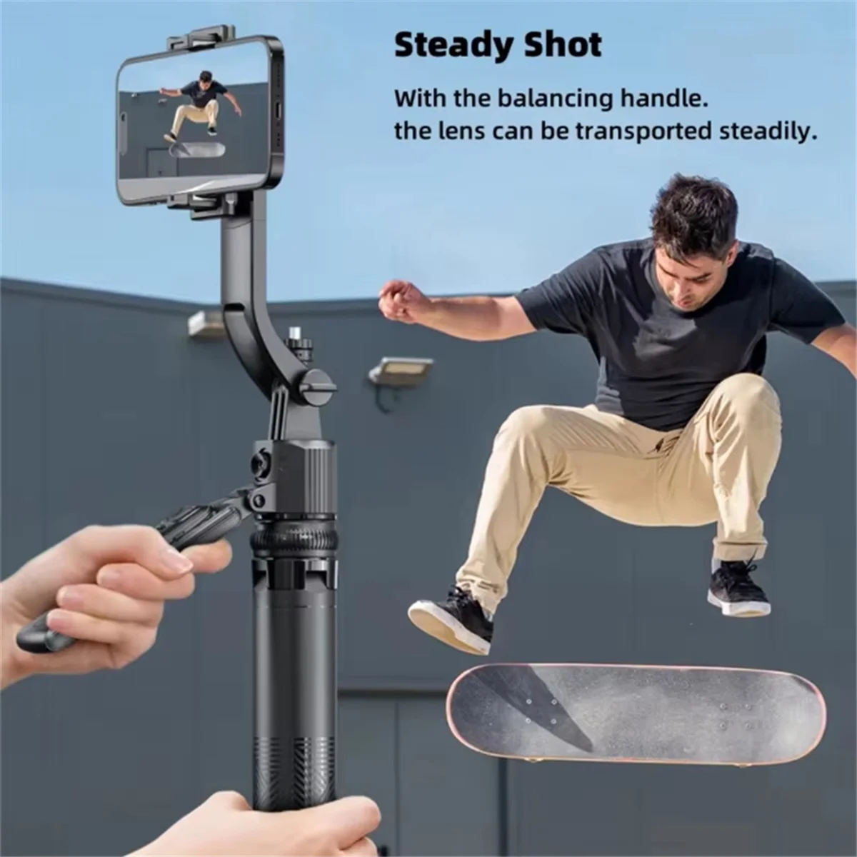 Tripod C17 Monopod 360° Auto-Rotation AI Tracking Shootings Tripod Bluetooth Shutter for Phone Holder Wireless Selfie Stick