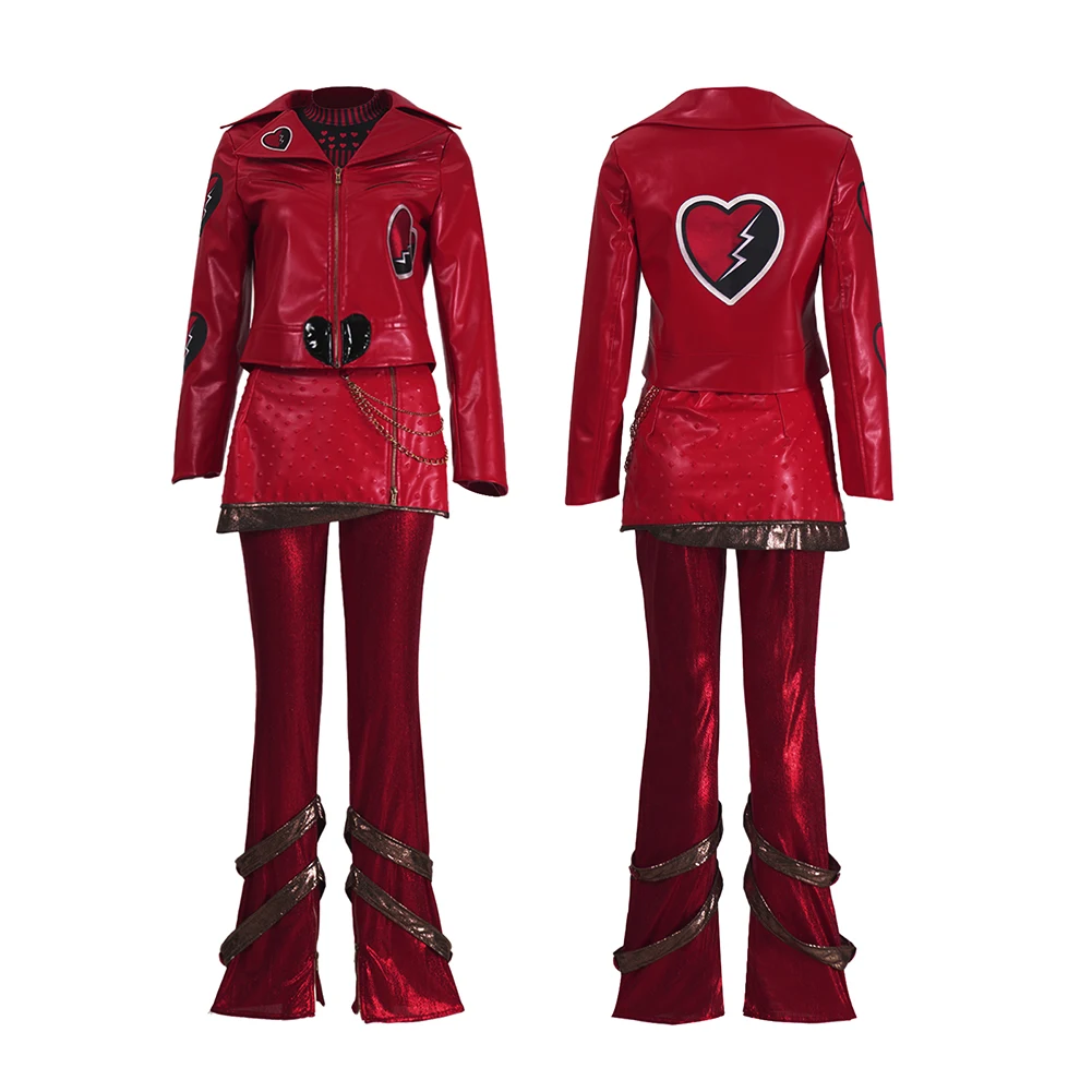 2026 Movie Descendants Rise Princess Red Costume Full Set Stage Uniform Adult Women Performance Halloween Carnival Party