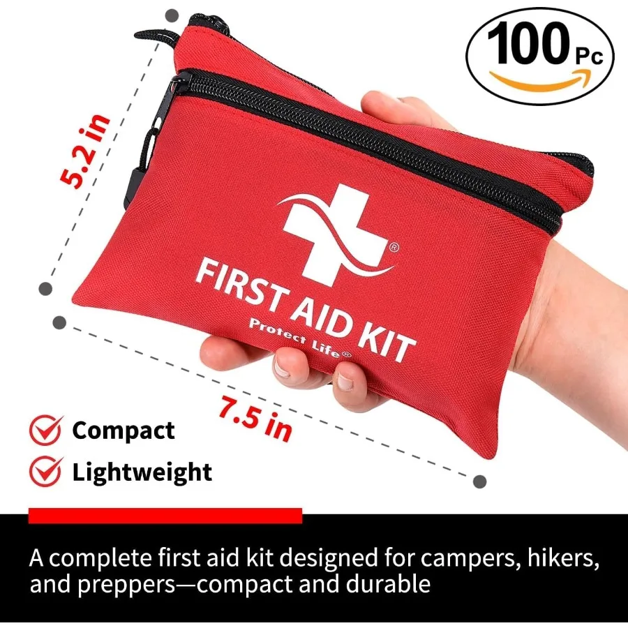مجموعة الإسعافات الأولية الشاملة للبقاء على قيد الحياة للأعمال المنزلية ومغامرات التخييم في الهواء الطلق، مجموعة أدوات طبية صغيرة الحجم للسفر من أجل Emerg
