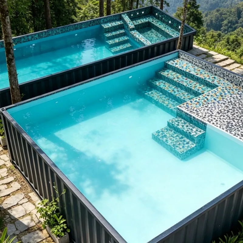 Customized Backyard Container Pool Quick Disassembly Portable Type Outdoor Above Ground Pool Whole Family Summer Water