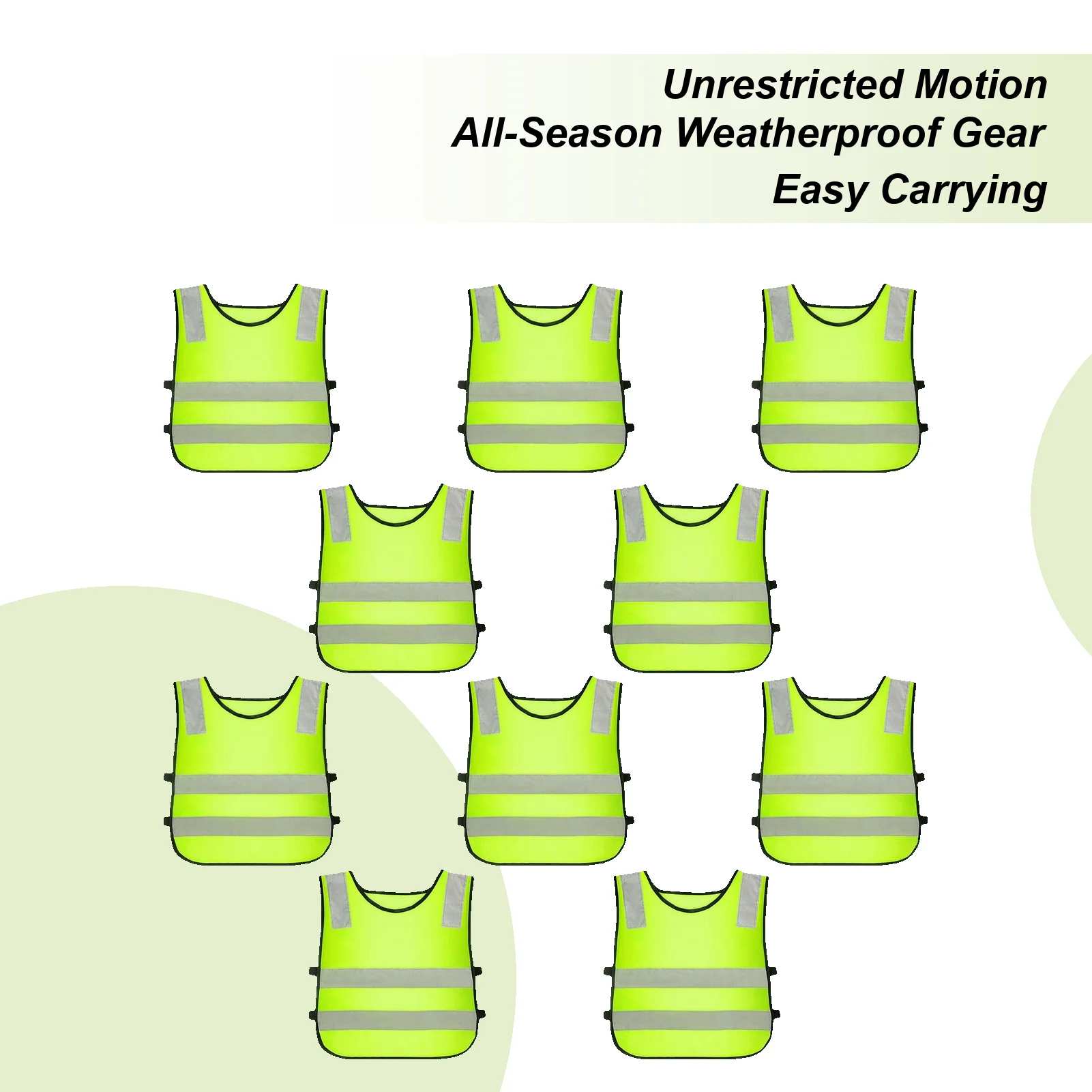 

Детский жилет безопасности, 10 предметов, уличная одежда, строительный жилет для дорожного движения, ходьбы, бега, езды на велосипеде, катания на лыжах, кемпинга