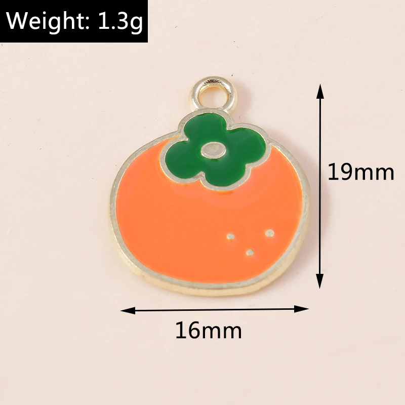 20 Stück Niedliche Gemischte Frucht-Anhänger Emaille Erdbeer-Trauben-Kirsch-Charms für Schmuckherstellung Halsketten Ohrringe DIY Basteln Geschenk – Detail 17