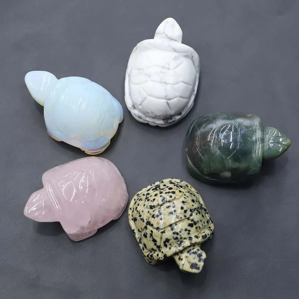 

Natural Amethyst Crystal Healing Stone Turtle Statue Carved Ornaments Arts Crafts Charms Jewelry Room Decoration Accessories 1Pc