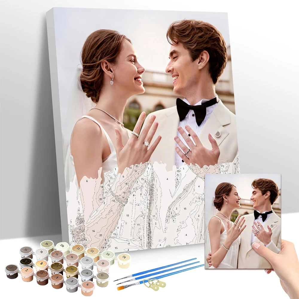 

MomoArt New Arrival Pictures By Number Photo Custom Drawing Canvas Painting By Numbers No Frame Home Bedroom Wall Artwork