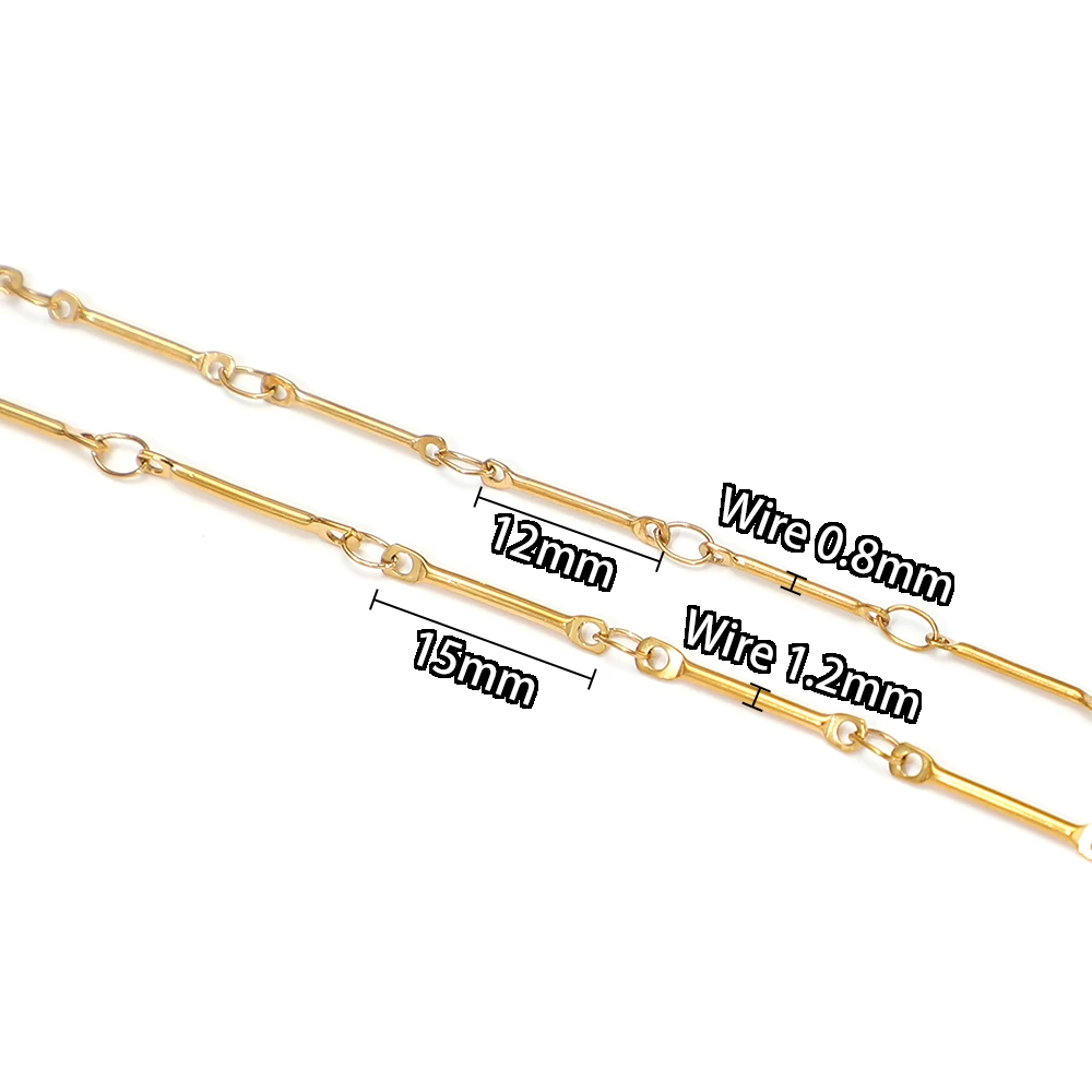 1 Meter Edelstahl-Stabketten für DIY-Schmuckherstellung, Halsketten, Armbänder, Ohrringe, Bastelzubehör, Körperketten – Detail 3
