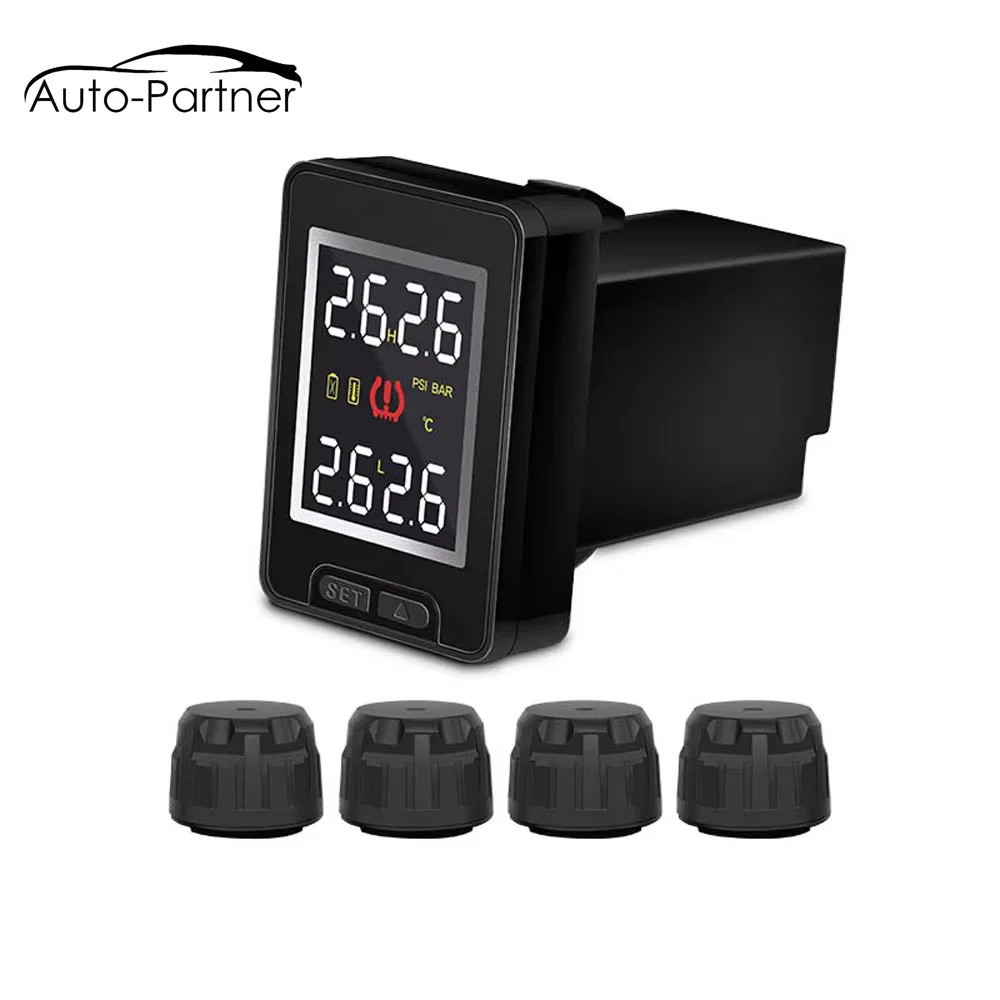 U912 TPMS Wireless Auto Car Tire Pressure Monitoring System with 4 External Sensors LCD Monitor For Toyota Land Cruiser Camry