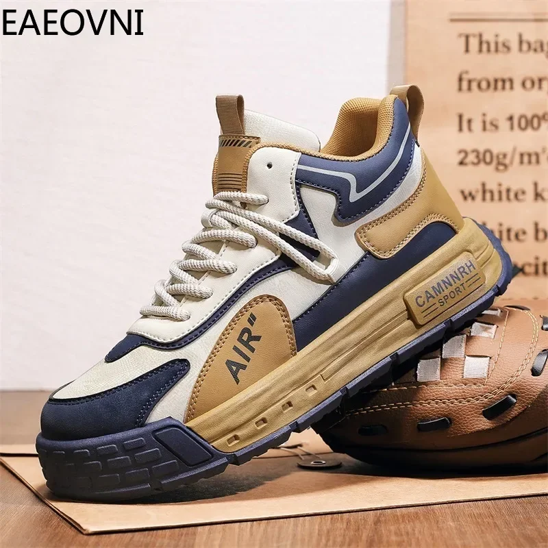 Men's Sports Sneakers High-elastic  Casual Sneaker Beautiful Fashionable Easy To Clean Man Shoe Non-slip EAEOVNI New Style Hot