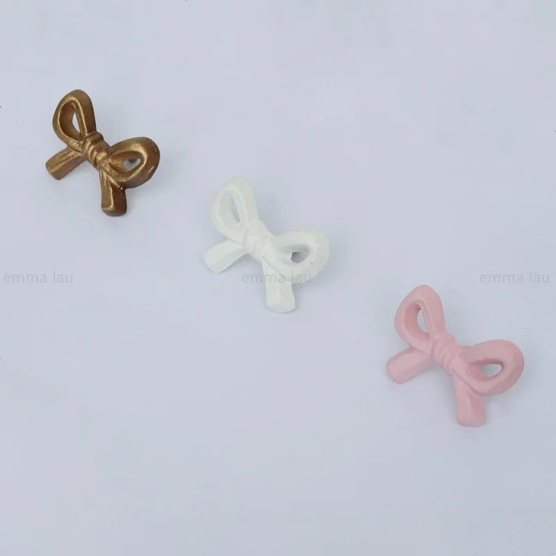 Розовый железный лук в форме мебельной ручки с одним отверстием, ручки для шкафа, дверные ручки для ящиков, французский шкаф, шкаф, ручки для шкафа, сделай сам