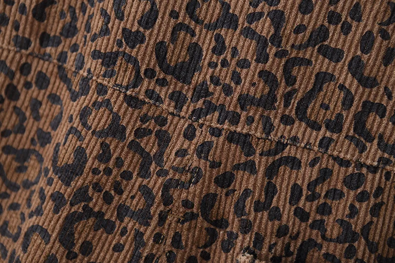 2026 Herbst 1-4 Jahre Kinderkleidung Cord-Mädchen-Overall Leopardenmuster Jungen-Jumpsuits Kinder-Playsuit – Detail 10