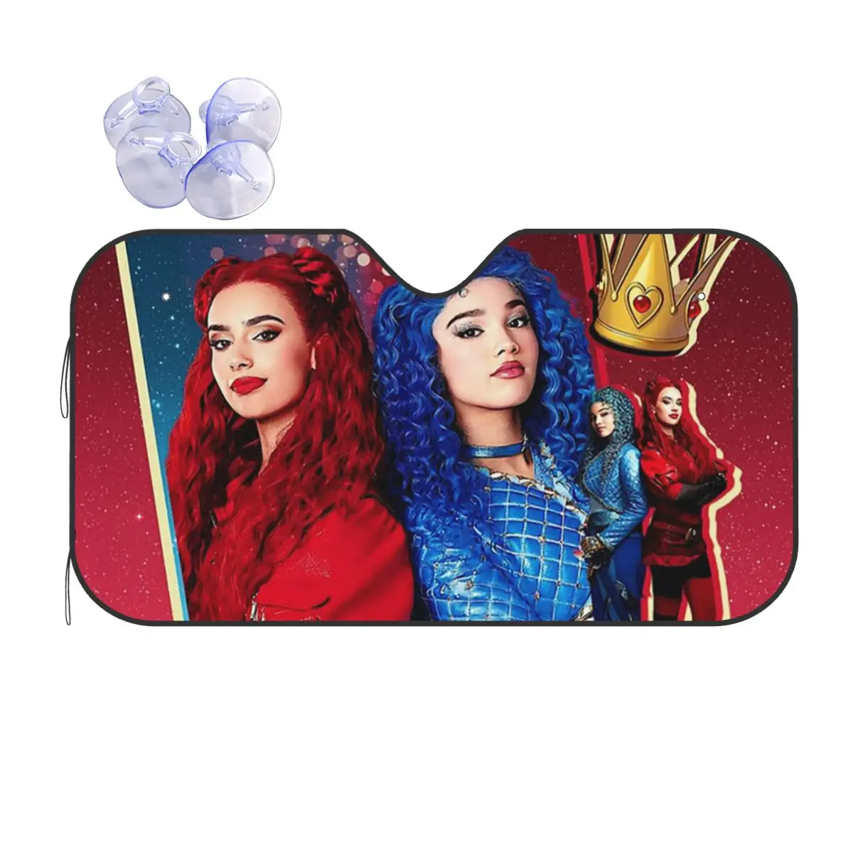 

Descendants 4 The Rise Of Red Sunshade Windscreen Car Front Windshield Window Sun Visor Accessories Covers