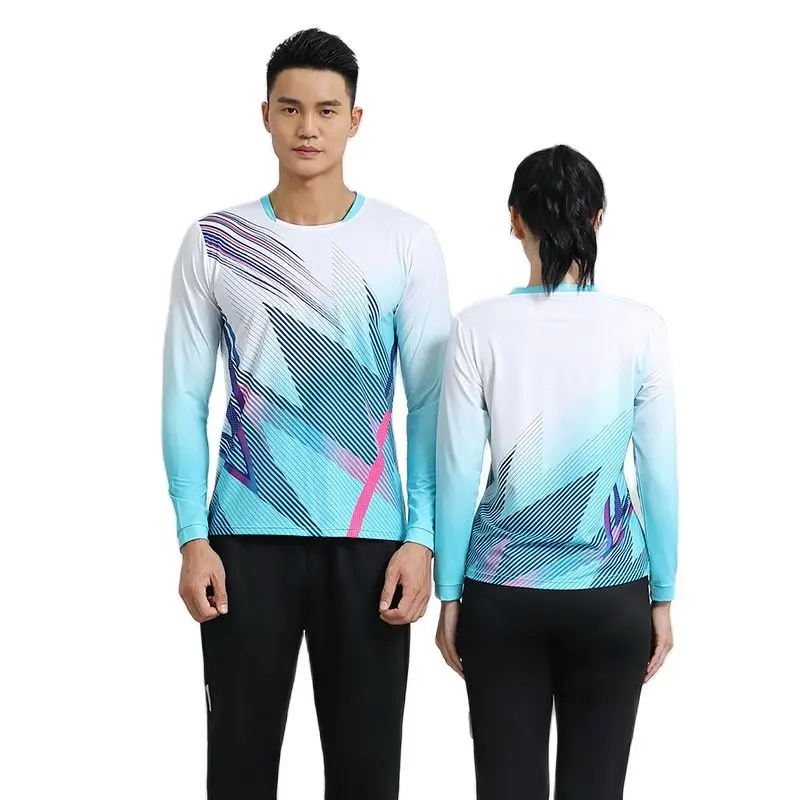 Autumn Winter Long sleeve Badminton Jerseys & Pants Men & Women Badminton Training Suits Shuttlecock Tennis Tracksuit Sportswear