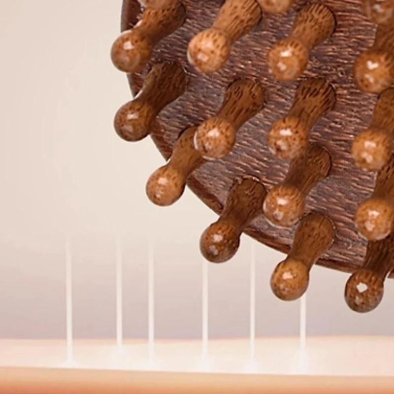 

Portable Sandalwood Gua Sha Massage Brush Head Neck Abdominal Leg Body Meridian Massager Wooden Massage Tools