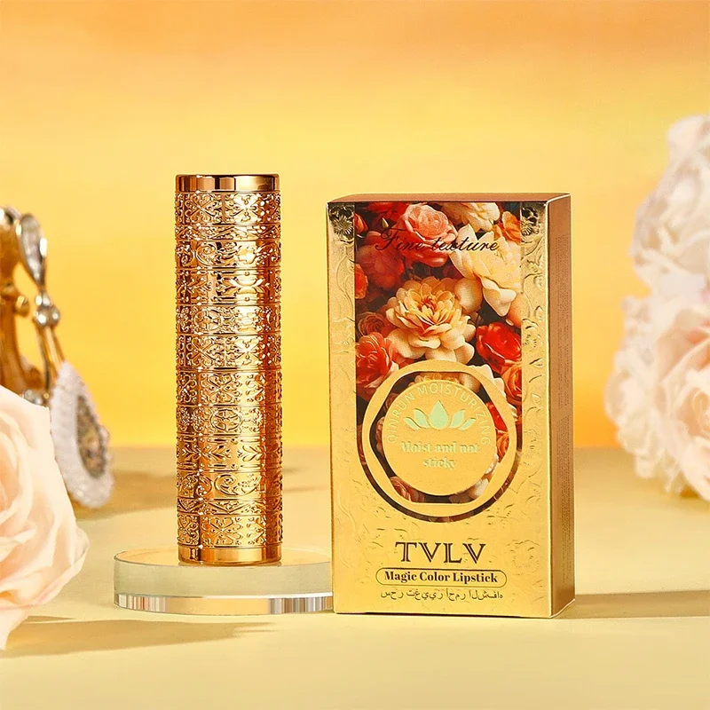 Le rouge à lèvres pétale qui change de couleur cristal pour les femmes hydrate le baume à lèvres durable et non collant