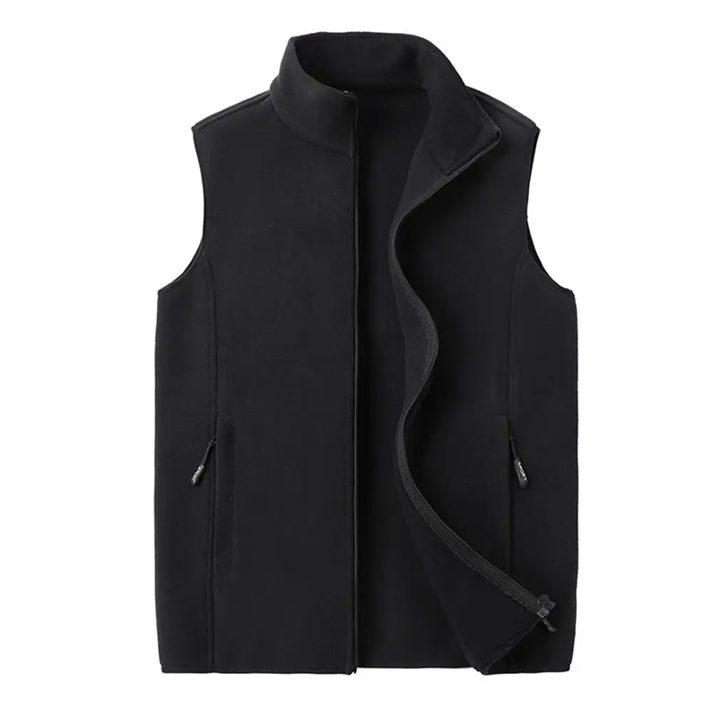 Autumn Fashion Plus Size Male Warm Waistcoat Fleece Vest Men\'s Lamb Cashmere Warm Sleeveless Coat Men Brand Clothing Winter Vest