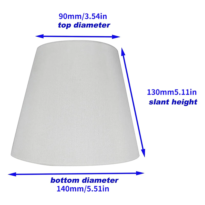 

A25I-Set Of 6 White Fabric Cloth Clip On Chandelier Lamp Shades, Replacement For E14 Wall Lamp Chandelier Home Decoration