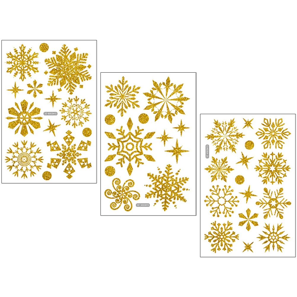 

6 Sheets Snowflake Wall Stickers PVC Static Window Clings Christmas Home Decor DJ4030 DJ4032 Non Adhesive Glass Decals