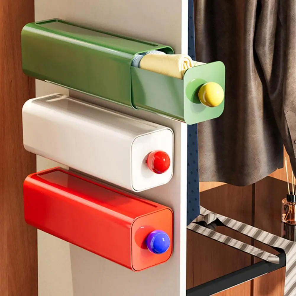 Wall-mounted Storage Bin Dustproof Wall Mount Socks Storage Box with Capacity Easy Installation Organizer Case for Wide