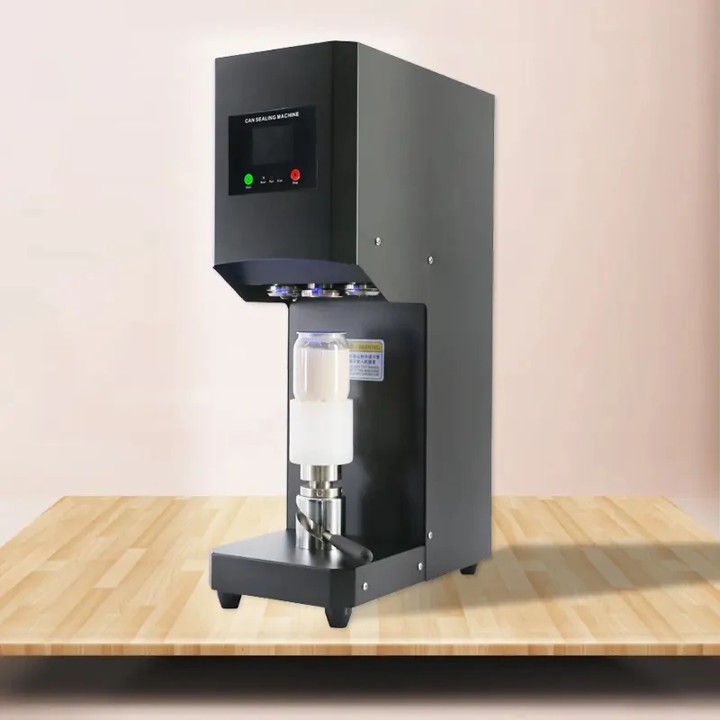 Electric Semi-Automatic Can Lid Filling Machine for Beverage Bottles Wood Packaging Long Service Life