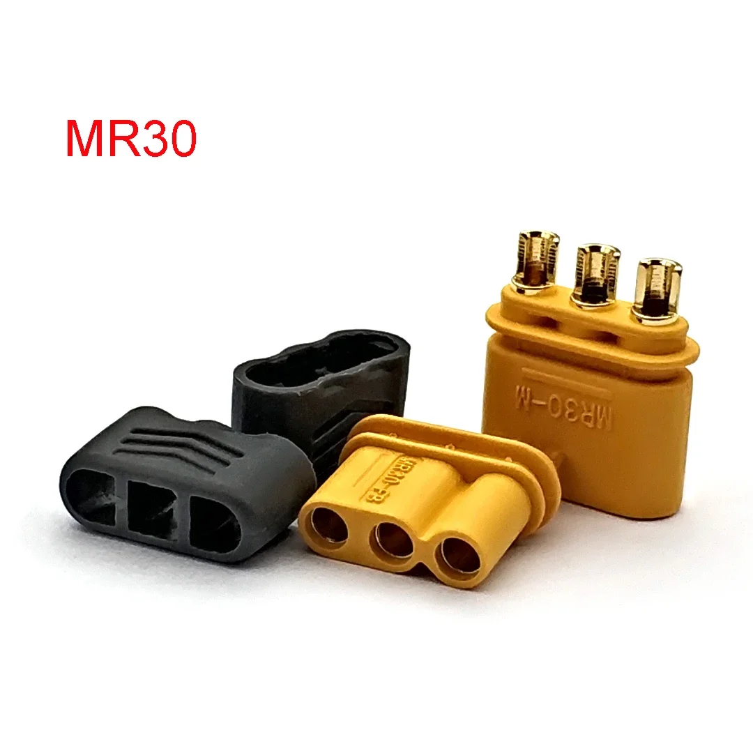 MR30 Male Female Connector Plug with Sheath for RC Lipo Battery RC Multicopter Airplane MR30-FB MR30-M