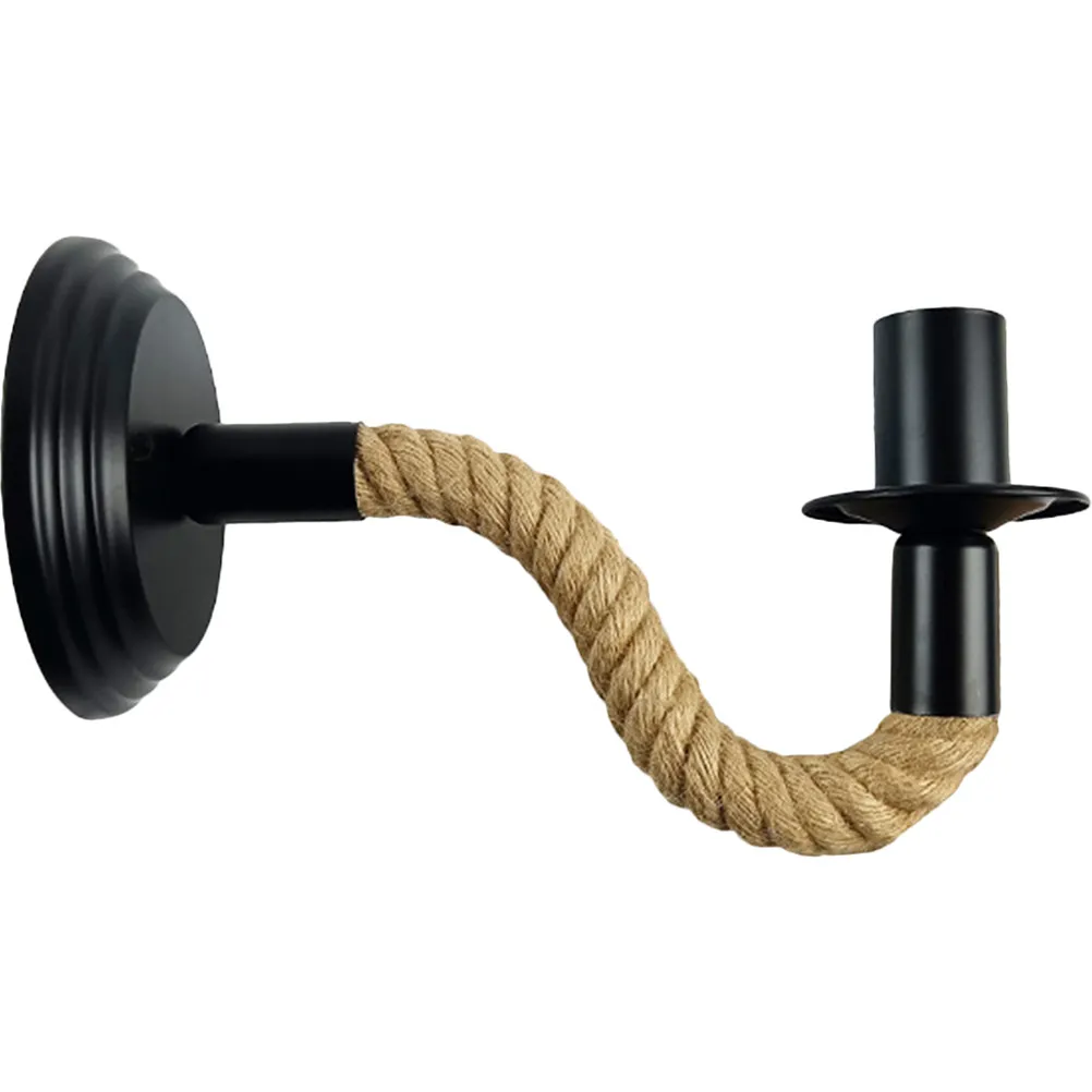 

Rustic Hemp Rope Wall Lamp Decorative Wall Mounted Light Warm Bedside Hallway Study Living Room Sconce Light Fixture for Cozy
