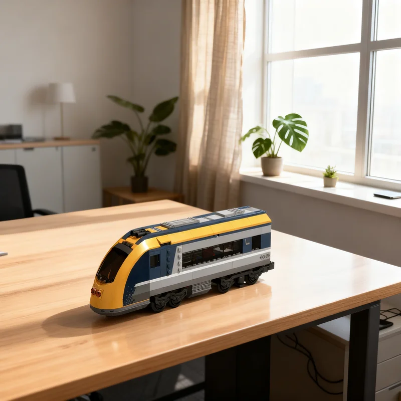 268-teiliger MOC Personenzug Kabinenwagen Aero City Trains Modellbausatz Architektur-Spielzeug Weihnachtsgeschenke Bildung Kinder DIY