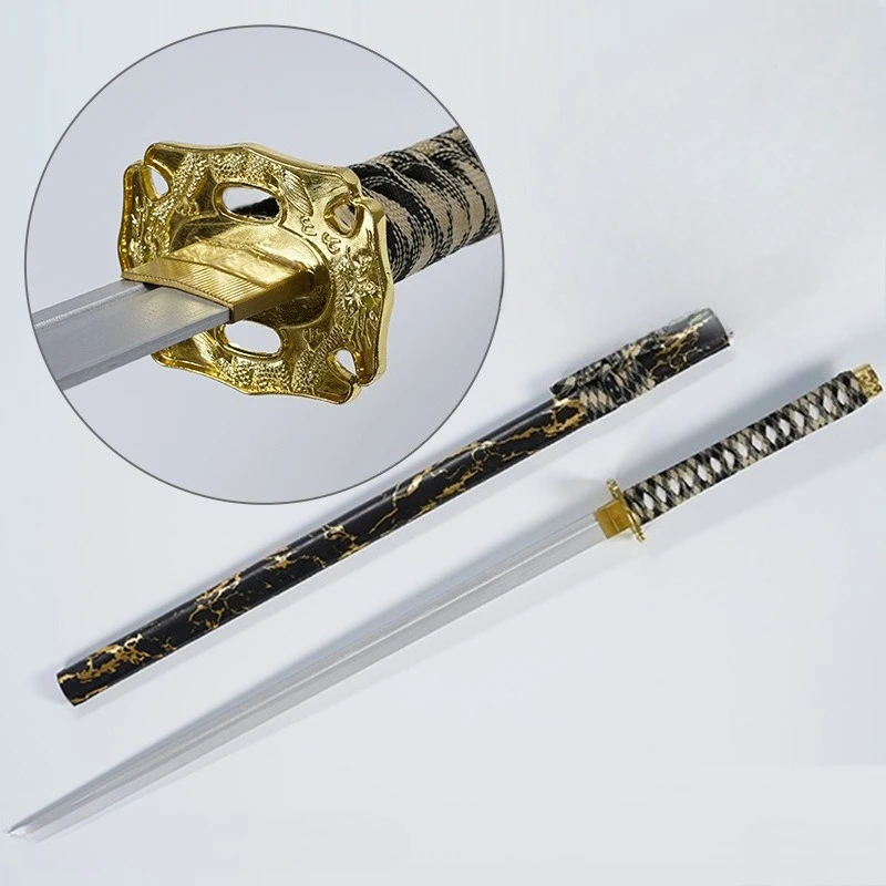 105 cm/41,34 in Samurai Schwert Bambus Praxis Modell Requisiten Waffen Anime Peripheriegeräte Party Liefert Mit Mantel Handwerk Outdoor Spielzeug