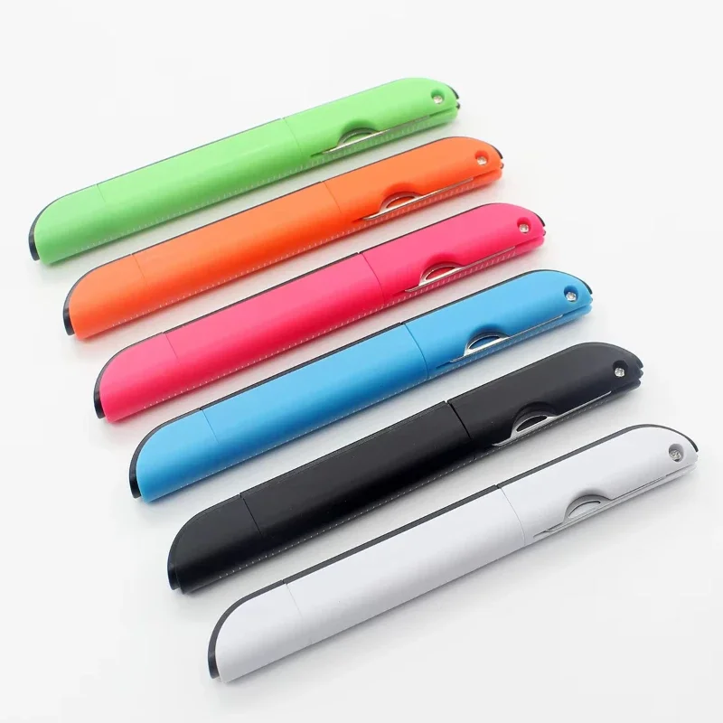 16pcs multifunctional scissors ballpoint pen portable tool scale signature ballpoint pen