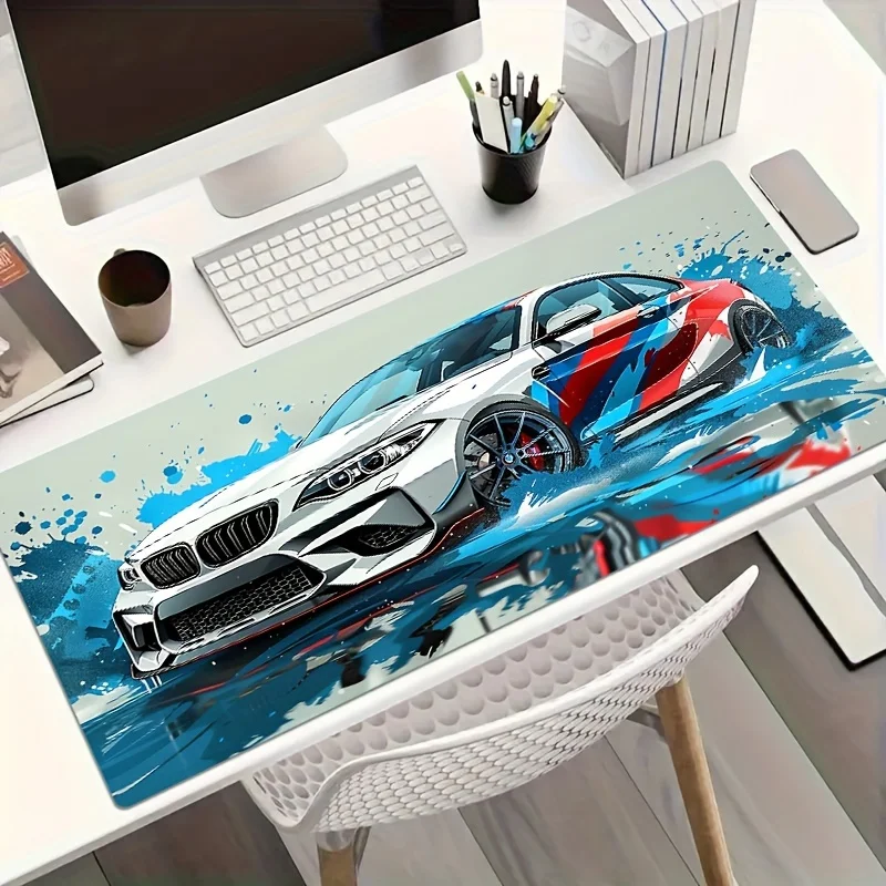 Mouse Pad Rectangular Cool Sports Car Racing Non-Slip Durable Desk Mat for gamers Office and Home table mat Gaming accessories