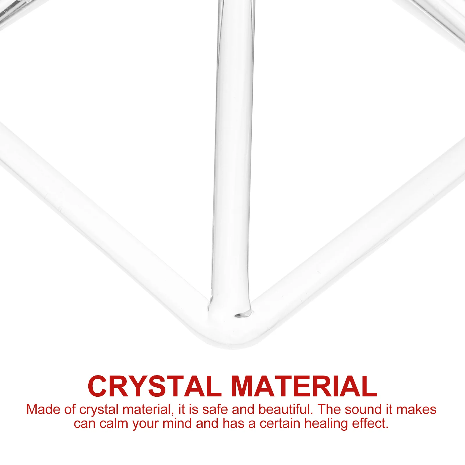 

1Set Crystal Singing Pyramid Striker Unique Curative Music Rack Meditation Yoga Decoration Music Therapy Ornament