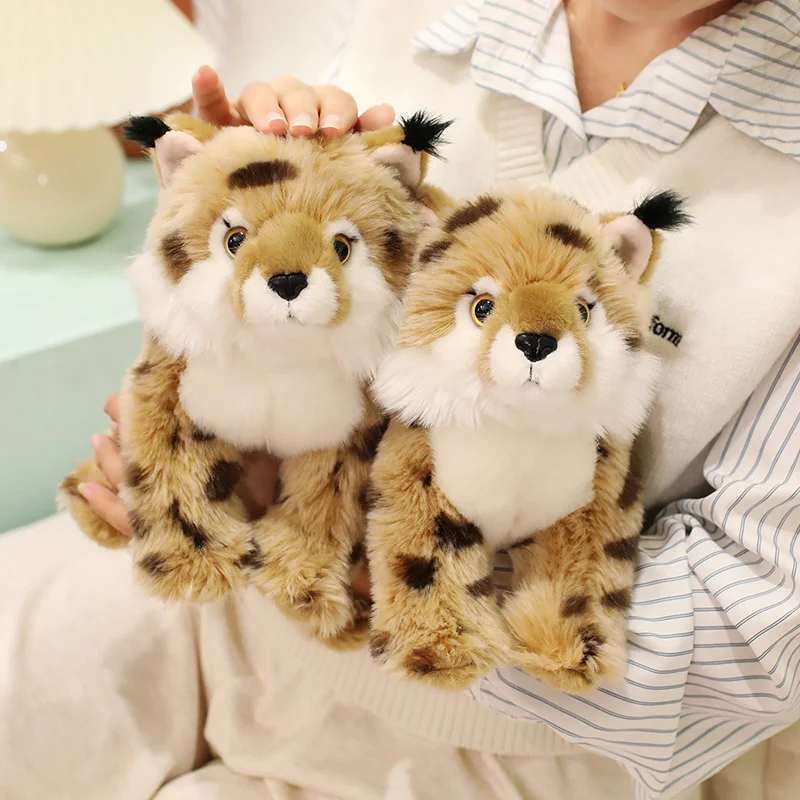 25 cm Levensechte Felidae Lynx Knuffel Wildlife Lynx Pop Knuffel Fotografie Props Dierentuin Souvenirs Wildlife Liefhebber Verzamelen