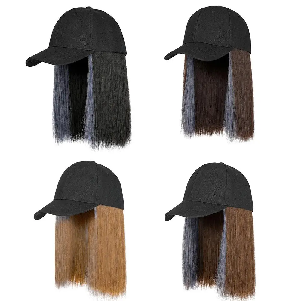 Collar Hair Synthetic Headband Baseball Cap Multi-color Natural Connecting Cap Synthetic Wig Integrated Wig Cap