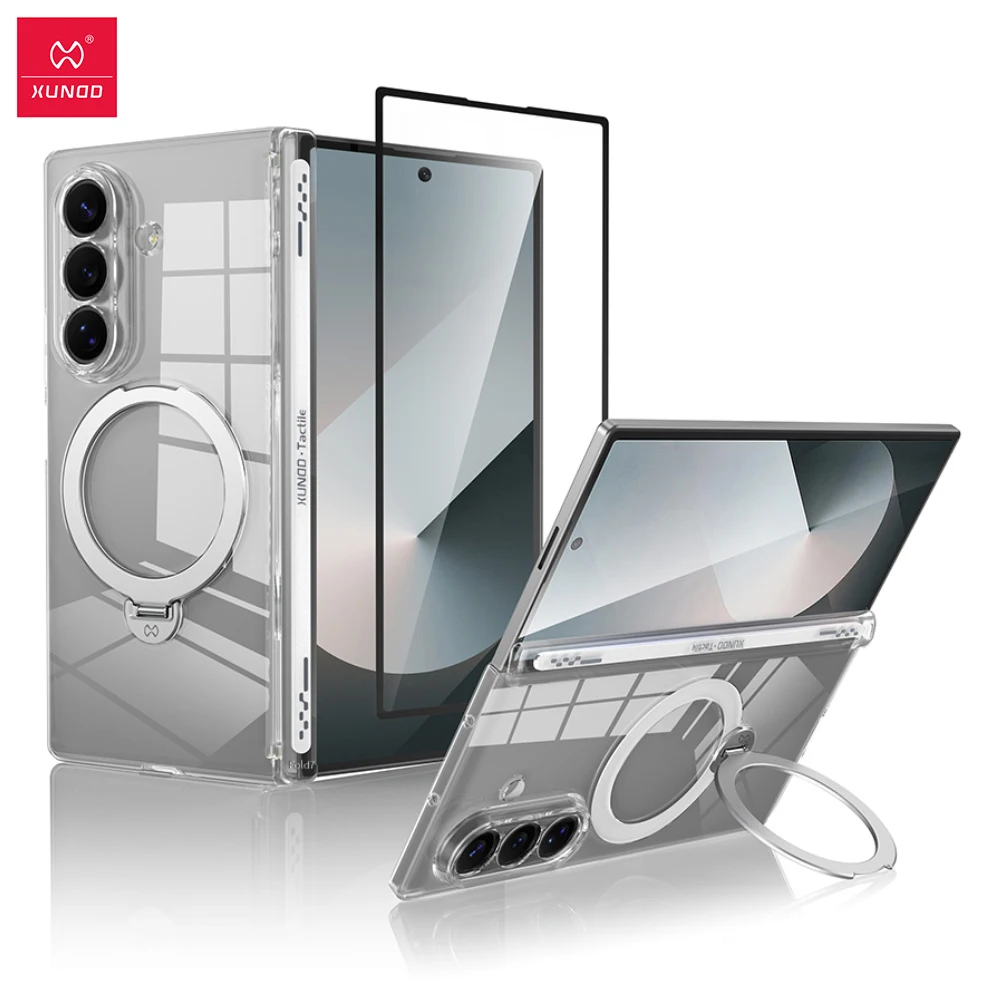 

Xundd For Samsung Galaxy Z Fold 7 Fold 5 Z Fold 6 Holder Case Automatic Rebound Hinge Haft Back Shell with Samll Screen Glass