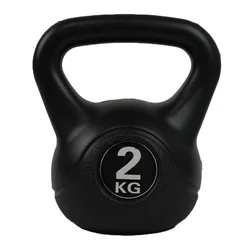 High Quality 2kg Black Kettlebell Set China Wholesale Sport Exercise Equipment Free Weights Cement Kettlebell