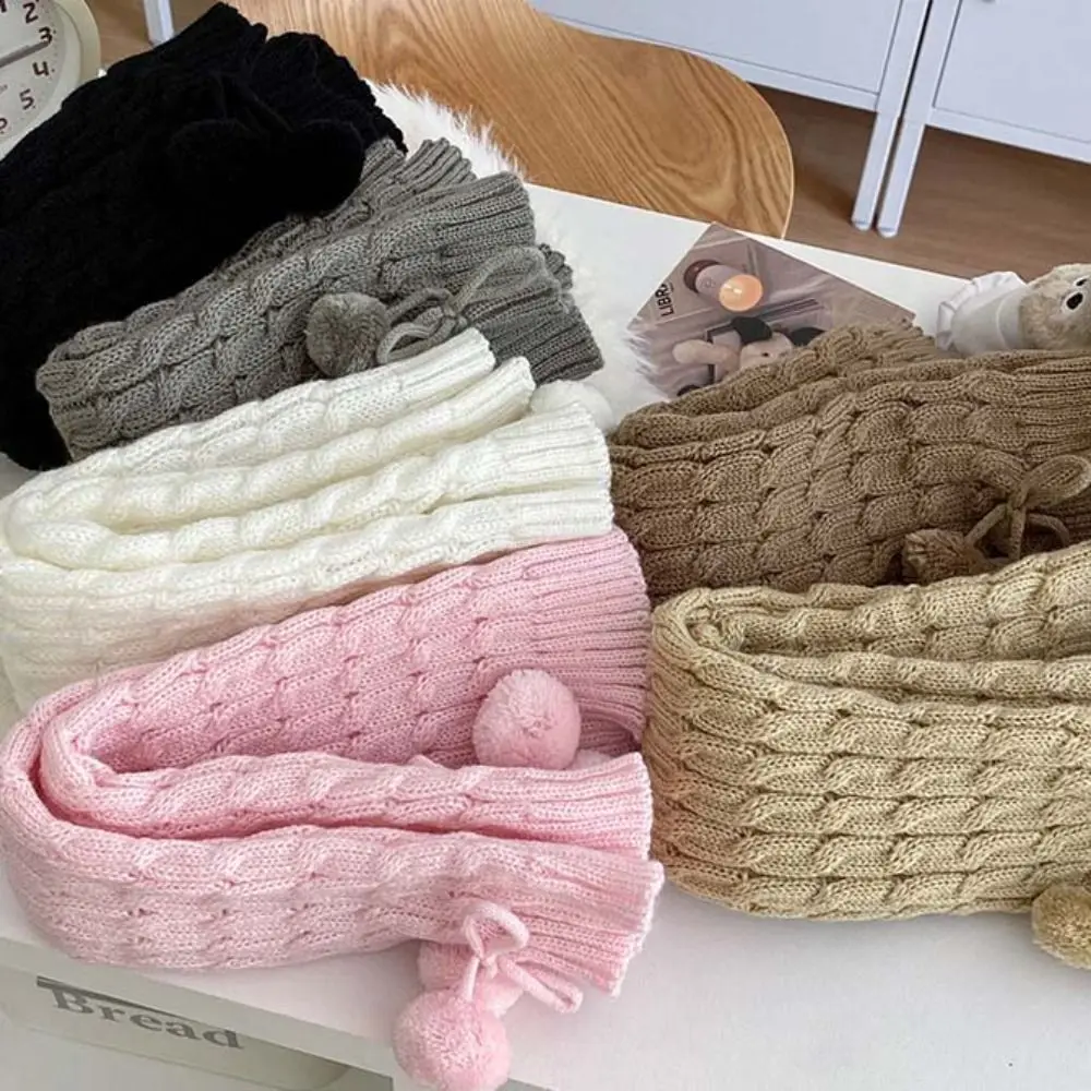 Süße koreanische Stil Kinder Beinwärmer JK Balletcore gestrickte Beinabdeckung Haufen Socken Fußabdeckung Plüsch Ball Beinsocken Mädchen