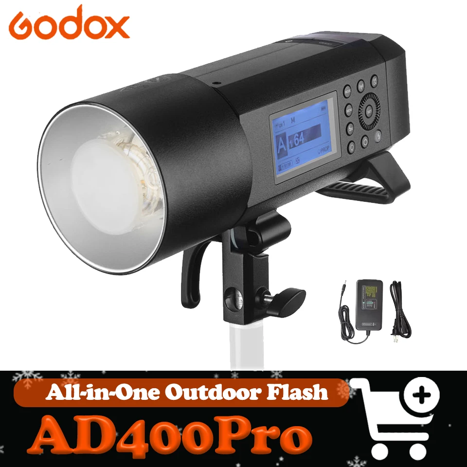 

Godox AD400Pro 400w TTL HSS Outdoor Flash Light 0.01-1s Recycle Time 2.4G Wireless Flash for Photography compatible with Fuji