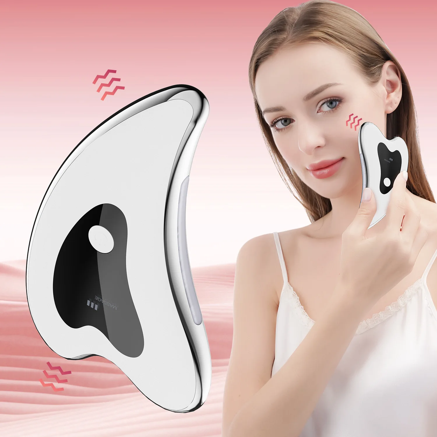 Trending Products New Arrivals Home Electric Guasha Massage Tool for Women Face Massager
