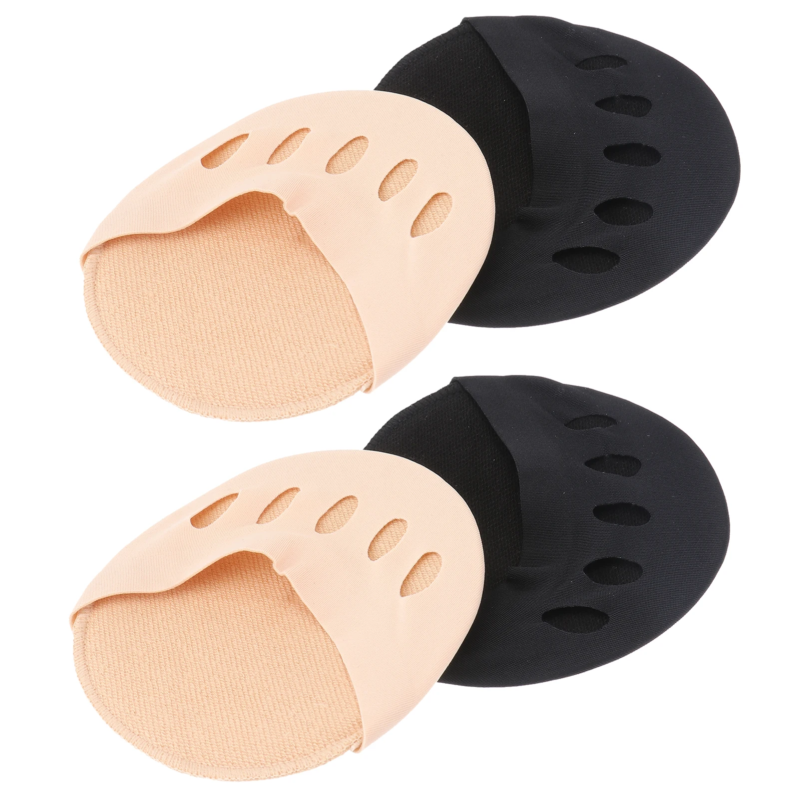 

2 Pairs Half-soles Forefeet Invisible Five-finger Socks Toe Socks Forefoot Support Pad ( Skin Color)