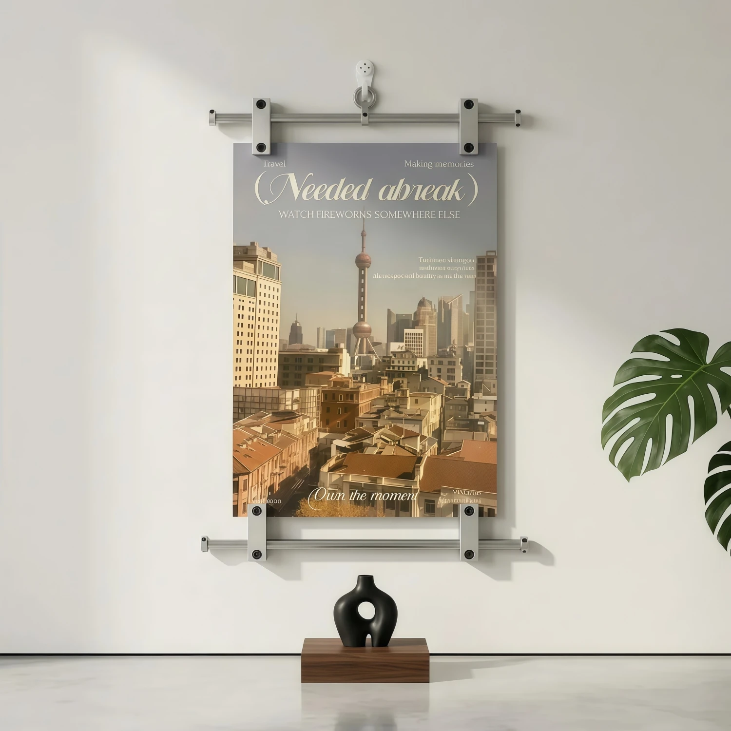 Poster holder, photo clip, and picture frame—suitable for wall decoration. Fits A4 size; installation tools included.