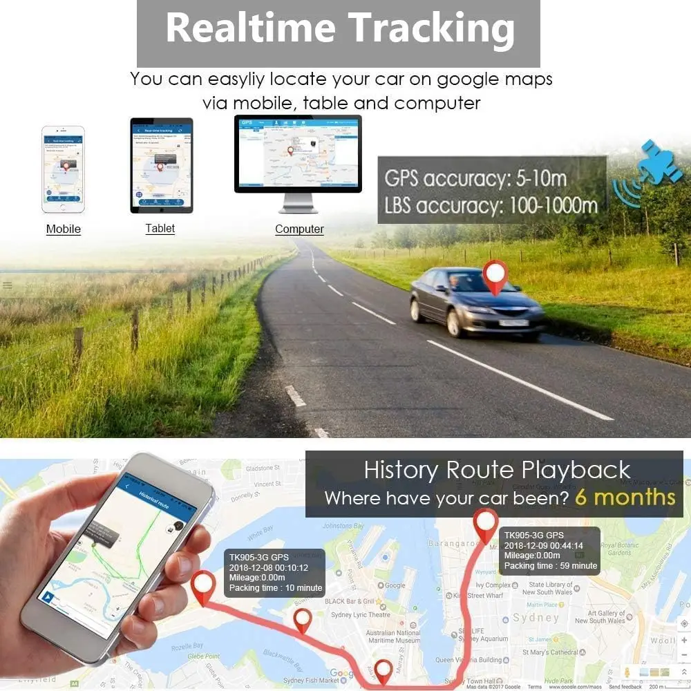 GPS Tracker LK209C 10000mah 20000mAh Real-Time Tracking Vehicle Locator Strong Magnet 240 Days Long Standby Free App gps tracker view 6