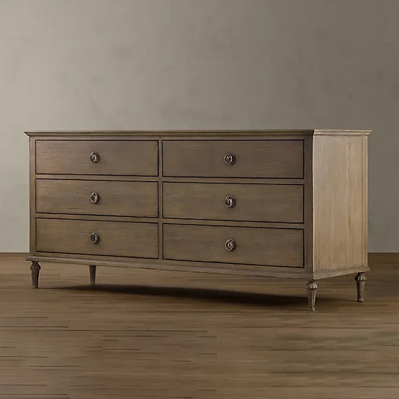 American solid wood chest of drawers master bedroom simple end of bed ultra-small size chest of drawers light luxury sofa locker