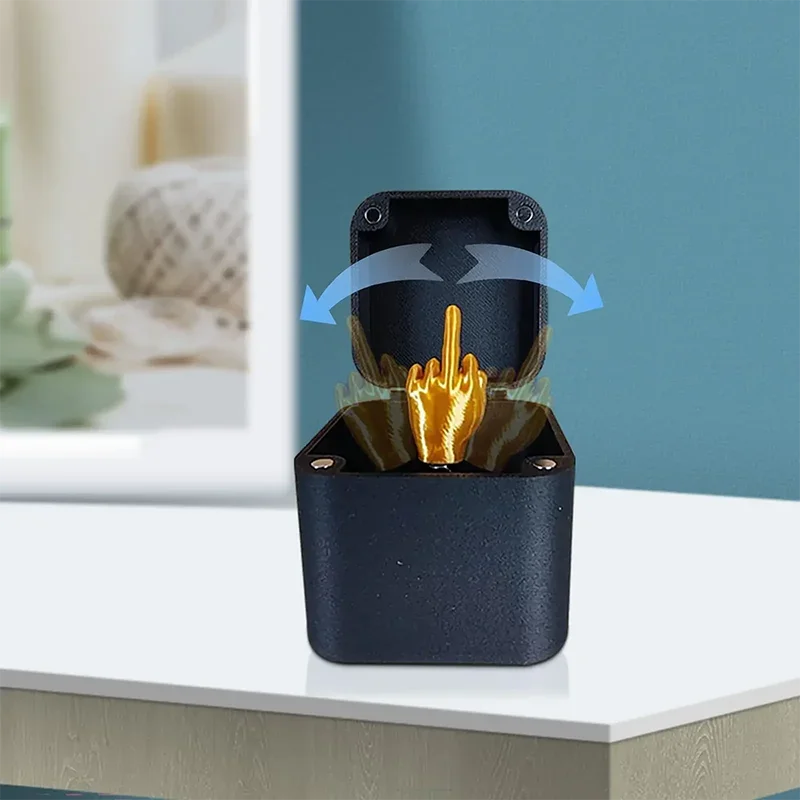 مثيرة للاهتمام مزحة هدية الاصبع الأوسط في صندوق صندوق مضحك الهدايا الإبداعية مكتب عمل الديكور ديكور المنزل هدايا للضيوف #2