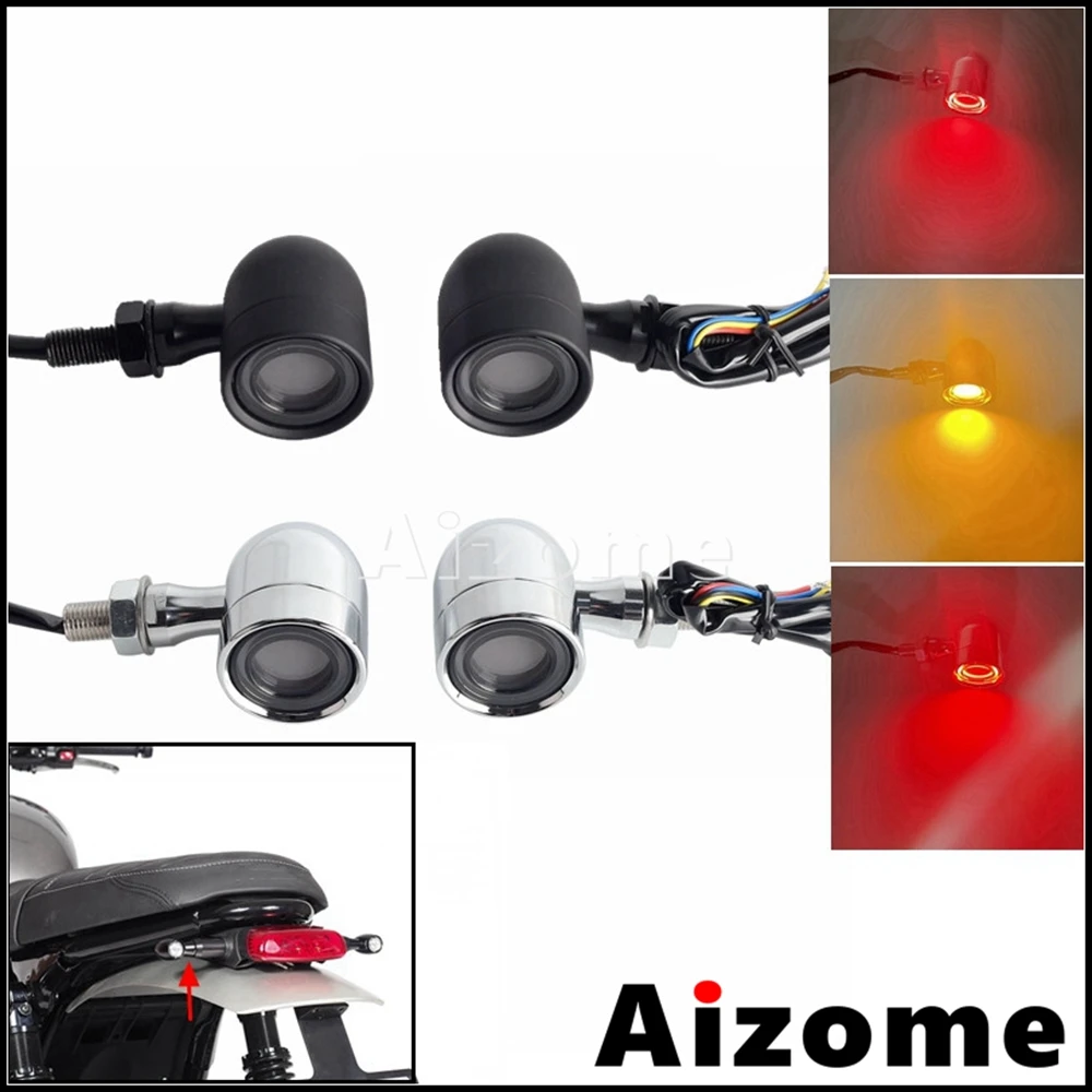 

Universal 10mm Cafe Racer Turn Signals Light LED Amber Red Flasher Blinker Indicator Lamp For Harley Honda Suzuki Yamaha Chopper