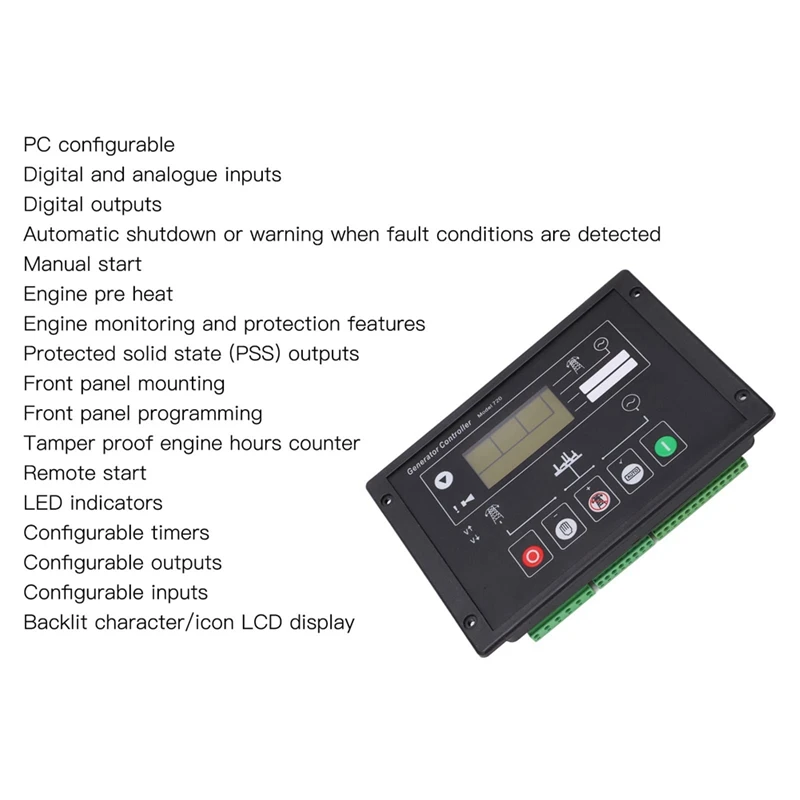 DSE720 Auto Start Generator Controller Module Generator Control Panel Alternator Protecting Control Board Genset Replacement